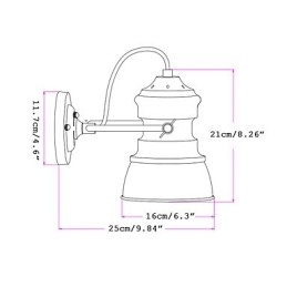 Iluminat industrial de epocă Lămpi de culoar de bar, de interior, de interior, de lux, de retro