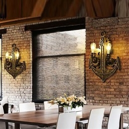 Applique industriale de epocă Forma roată din lemn Lumini rotative creative Restaurant Cafe Bar Iluminat decorativ