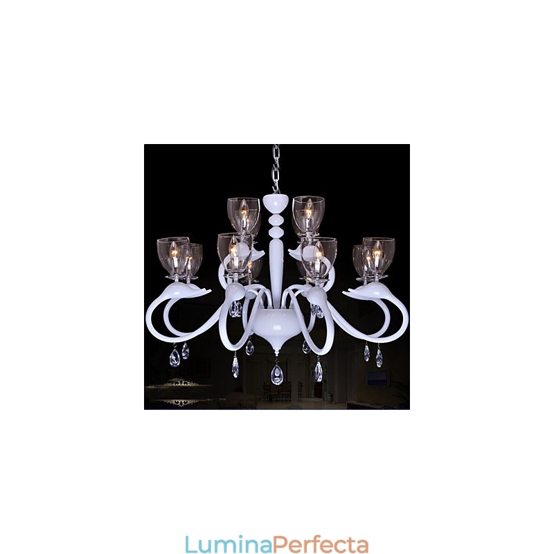 Candelabru cu 12 lumini în stil european Crystal Droplight Individuality Creative Swan