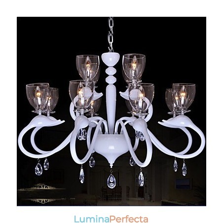 Candelabru cu 12 lumini în stil european Crystal Droplight Individuality Creative Swan Candelabru cu 12 lumini în stil european Crystal Droplight Individuality Creative Swan