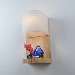 Lampă de perete simplă Lampă de birou de noptieră cu abajur din sticlă și lemn masiv pentru dormitor șifonier sufragerie cameră bebeluș cămin colegiu măsuță de cafea bibliotecă