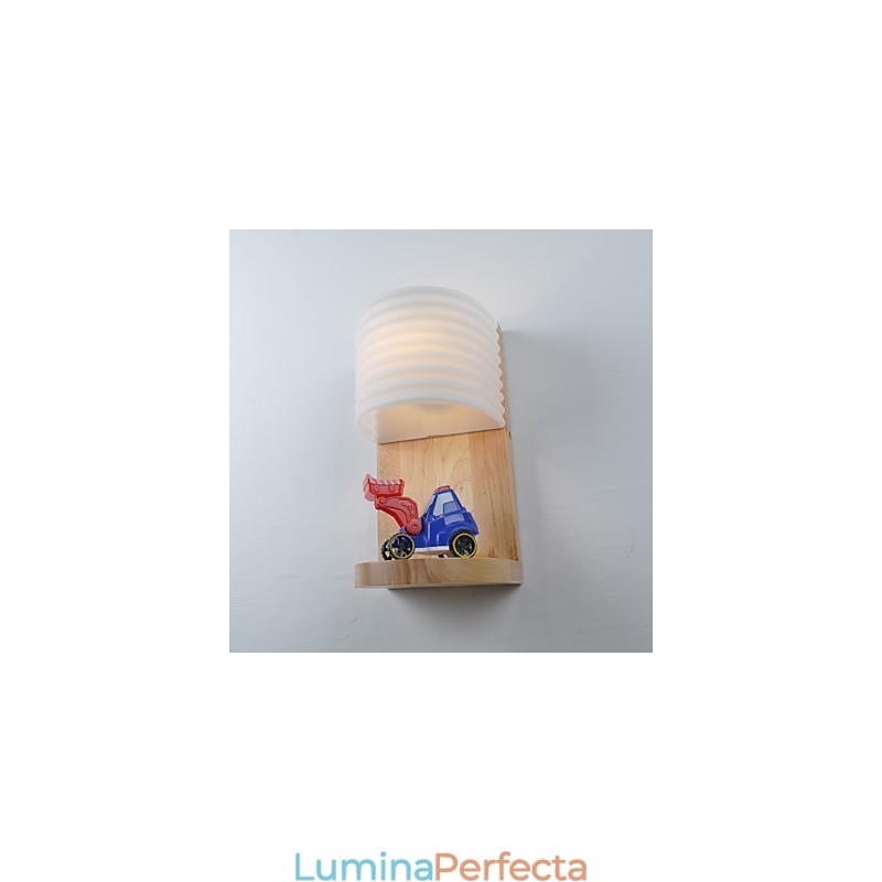 Lampă de perete simplă Lampă de birou de noptieră cu abajur din sticlă și lemn masiv pentru dormitor șifonier sufragerie cameră bebeluș cămin colegiu măsuță de cafea bibliotecă