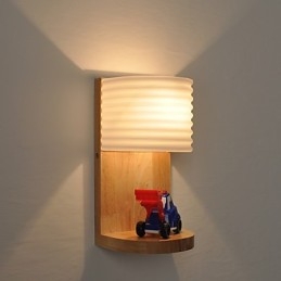 Lampă de perete simplă Lampă de birou de noptieră cu abajur din sticlă și lemn masiv pentru dormitor șifonier sufragerie cameră bebeluș cămin colegiu măsuță de cafea bibliotecă