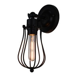 Aplică de perete din oțel vopsit Dumb Black American Coffee Decoration Lumină de perete retro Lampă cu sabie pe perete