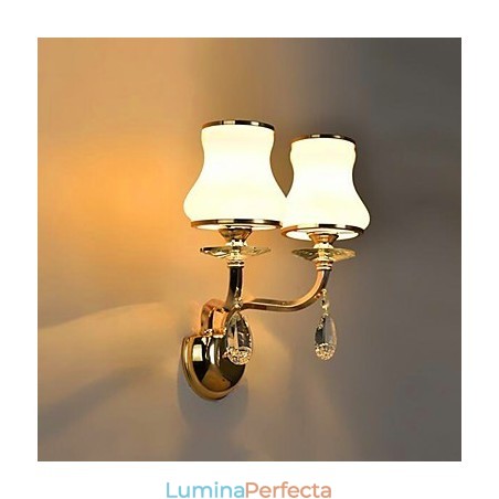 Funcție galvanizată modernă și contemporană pentru lumini de perete cu protecție a ochilor în stil mini de cristal Funcție galvanizată modernă și contemporană pentru lumini de perete cu protecție a ochilor în stil mini de cristal