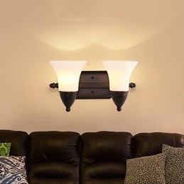 Rustic Lodge Finisaj cu oxid negru Caracteristică pentru protecția ochilor Lumină ambientală Aplice de perete Lampă de perete