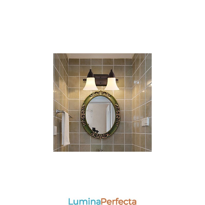 Rustic Lodge Finisaj cu oxid negru Caracteristică pentru protecția ochilor Lumină ambientală Aplice de perete Lampă de perete