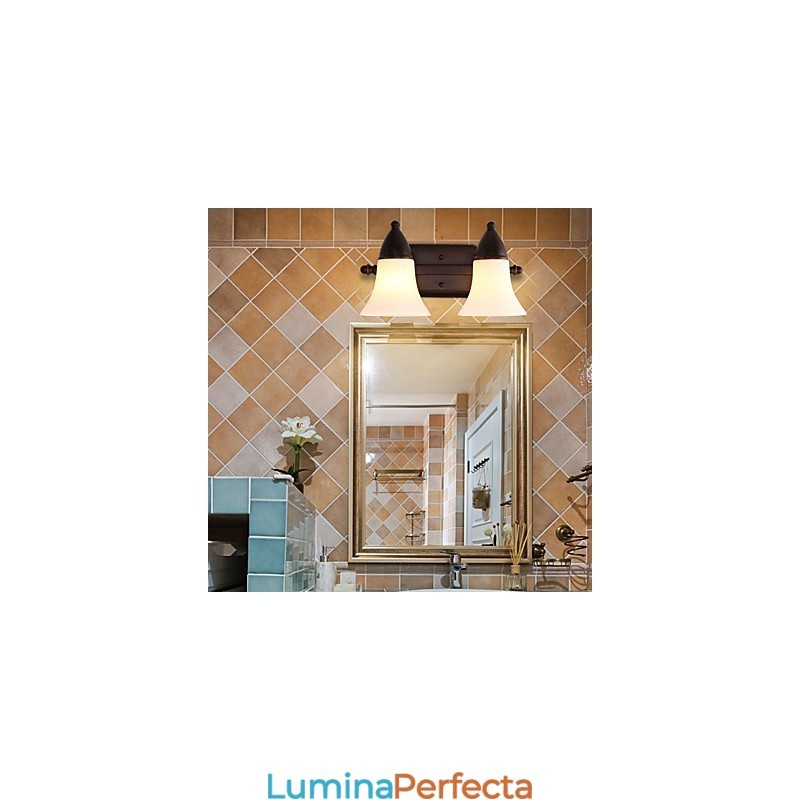 Rustic Lodge Finisaj cu oxid negru Caracteristică pentru protecția ochilor Lumină ambientală Aplice de perete Lampă de perete