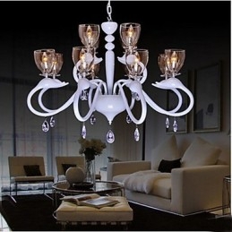 Candelabru cu 12 lumini în stil european Crystal Droplight Individuality Creative Swan