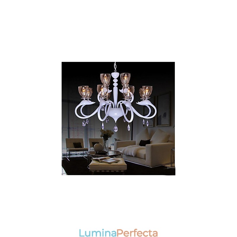 Candelabru cu 12 lumini în stil european Crystal Droplight Individuality Creative Swan