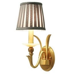 Caracteristică din alamă clasică, tradițională, de țară simplă, pentru aplice de perete cu iluminare în stil mini