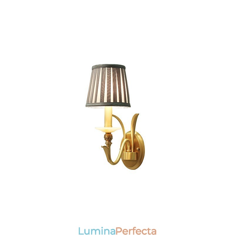 Caracteristică din alamă clasică, tradițională, de țară simplă, pentru aplice de perete cu iluminare în stil mini