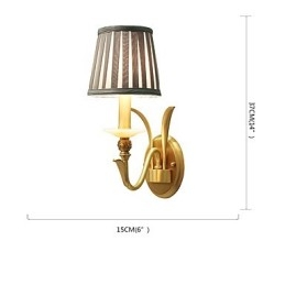 Caracteristică din alamă clasică, tradițională, de țară simplă, pentru aplice de perete cu iluminare în stil mini