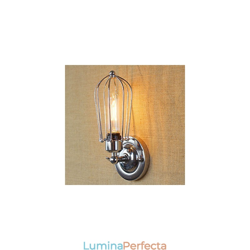 Caracteristică simplă de placă electrostatică retro, vintage, pentru aplice de perete cu lumină ambientală în stil mini