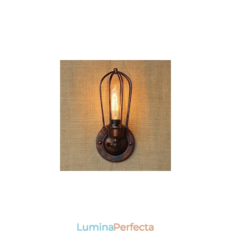 Caracteristică simplă de placă electrostatică retro, vintage, pentru aplice de perete cu lumină ambientală în stil mini