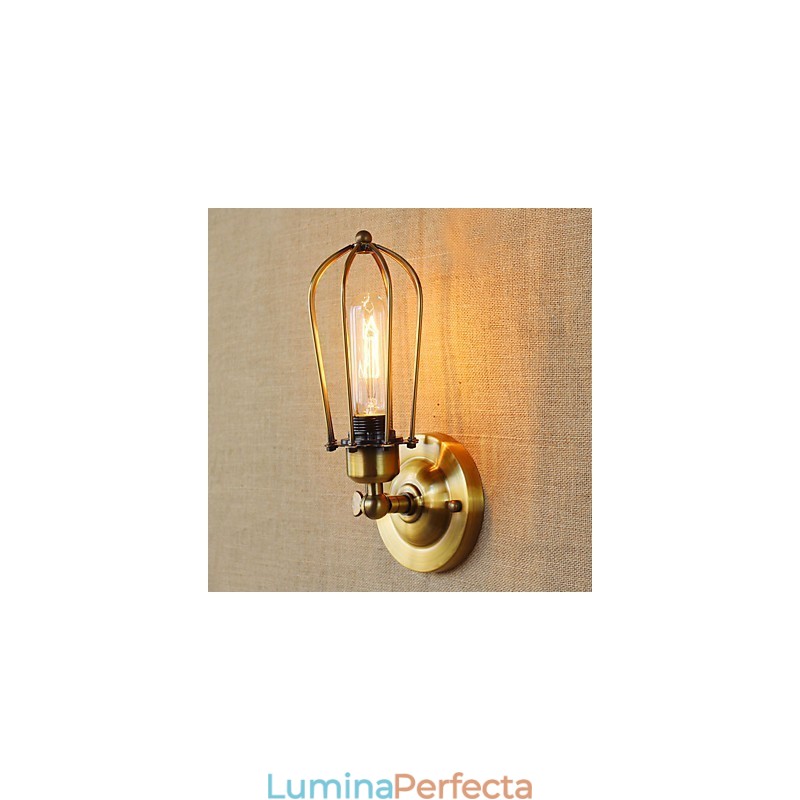 Caracteristică simplă de placă electrostatică retro, vintage, pentru aplice de perete cu lumină ambientală în stil mini