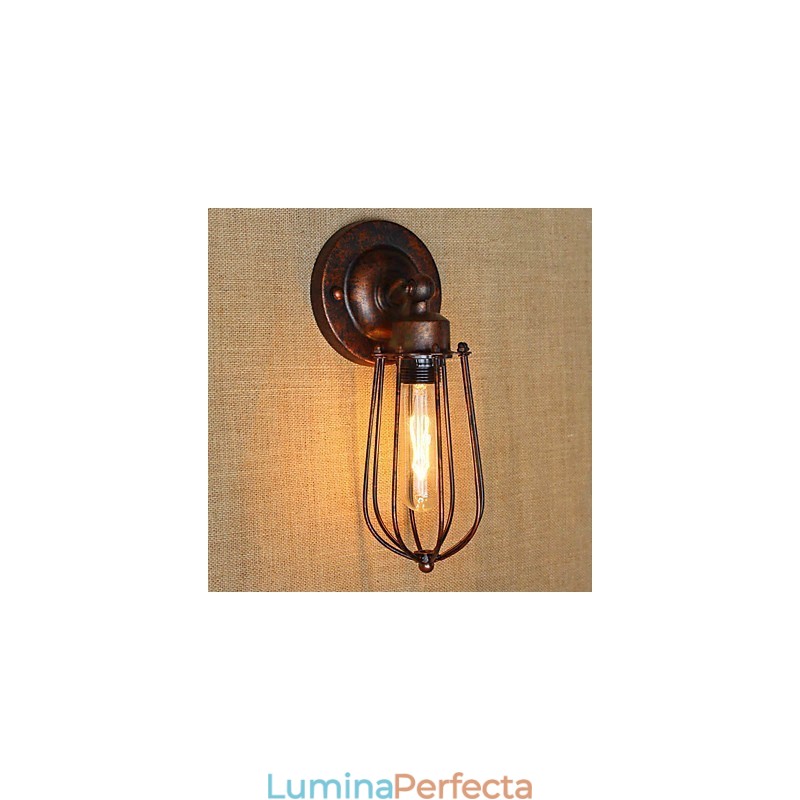 Caracteristică simplă de placă electrostatică retro, vintage, pentru aplice de perete cu lumină ambientală în stil mini