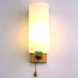 Caracteristică de țară noutate pentru protecția ochilor în stil Mini Lumină ambientală Aplice de perete Applique de perete Lampă de noptieră din lemn din busteni