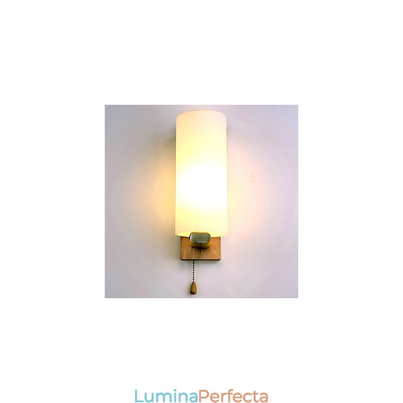 Caracteristică de țară noutate pentru protecția ochilor în stil Mini Lumină ambientală Aplice de perete Applique de perete Lampă de noptieră din lemn din busteni