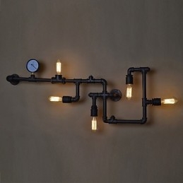 Aplice Industriale Loft Aplice Edison Antic cu Becuri Aplice Vintage Pipe pentru Iluminat Sufragerie