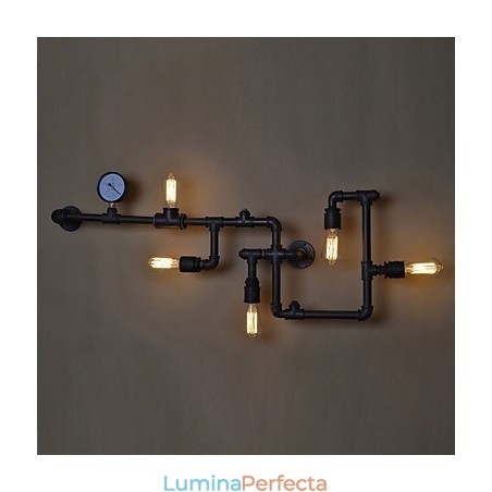 Aplice Industriale Loft Aplice Edison Antic cu Becuri Aplice Vintage Pipe pentru Iluminat Sufragerie Aplice Industriale Loft Aplice Edison Antic cu Becuri Aplice Vintage Pipe pentru Iluminat Sufragerie