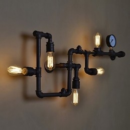 Aplice Industriale Loft Aplice Edison Antic cu Becuri Aplice Vintage Pipe pentru Iluminat Sufragerie