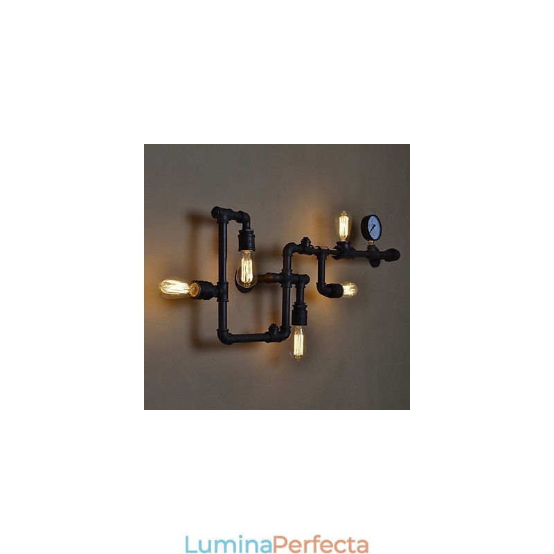 Aplice Industriale Loft Aplice Edison Antic cu Becuri Aplice Vintage Pipe pentru Iluminat Sufragerie