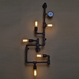 Aplice Industriale Loft Aplice Edison Antic cu Becuri Aplice Vintage Pipe pentru Iluminat Sufragerie