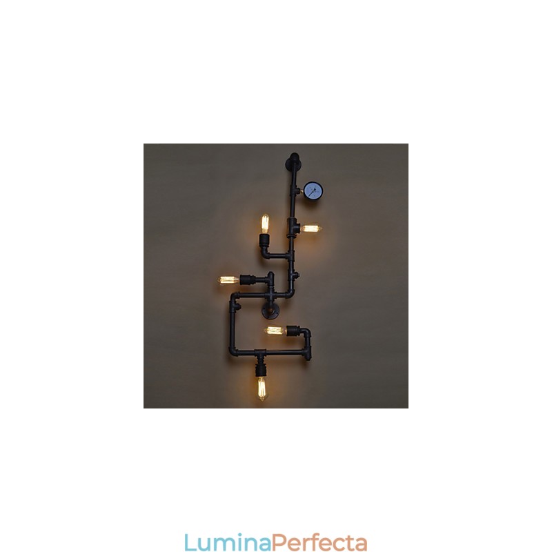 Aplice Industriale Loft Aplice Edison Antic cu Becuri Aplice Vintage Pipe pentru Iluminat Sufragerie