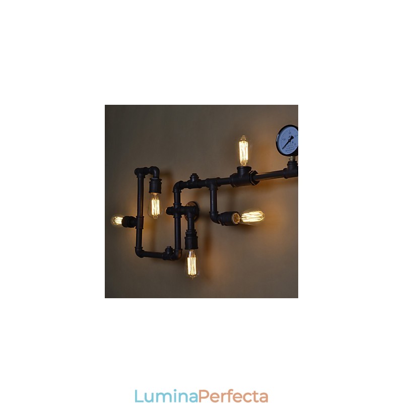 Aplice Industriale Loft Aplice Edison Antic cu Becuri Aplice Vintage Pipe pentru Iluminat Sufragerie