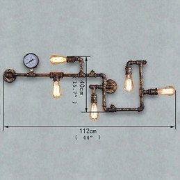 Aplice Industriale Loft Aplice Edison Antic cu Becuri Aplice Vintage Pipe pentru Iluminat Sufragerie