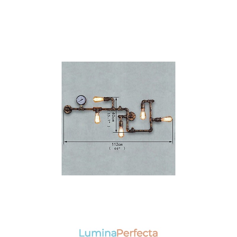 Aplice Industriale Loft Aplice Edison Antic cu Becuri Aplice Vintage Pipe pentru Iluminat Sufragerie