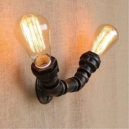 Nostalgia Țeavă de apă simplă Lampă decorativă de perete mică