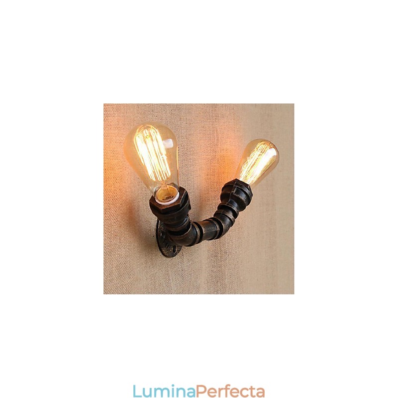 Nostalgia Țeavă de apă simplă Lampă decorativă de perete mică