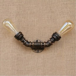 Nostalgia Țeavă de apă simplă Lampă decorativă de perete mică