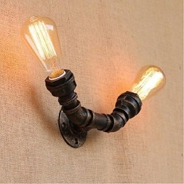 Nostalgia Țeavă de apă simplă Lampă decorativă de perete mică