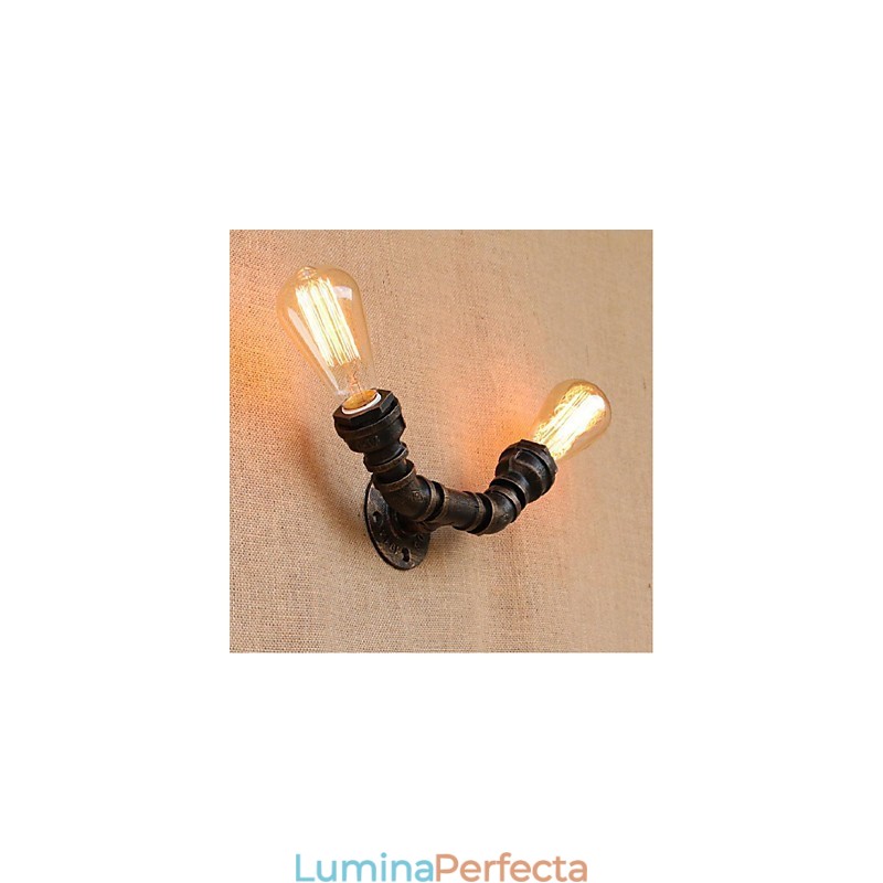 Nostalgia Țeavă de apă simplă Lampă decorativă de perete mică