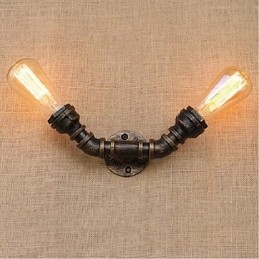 Nostalgia Țeavă de apă simplă Lampă decorativă de perete mică