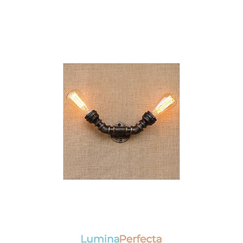 Nostalgia Țeavă de apă simplă Lampă decorativă de perete mică