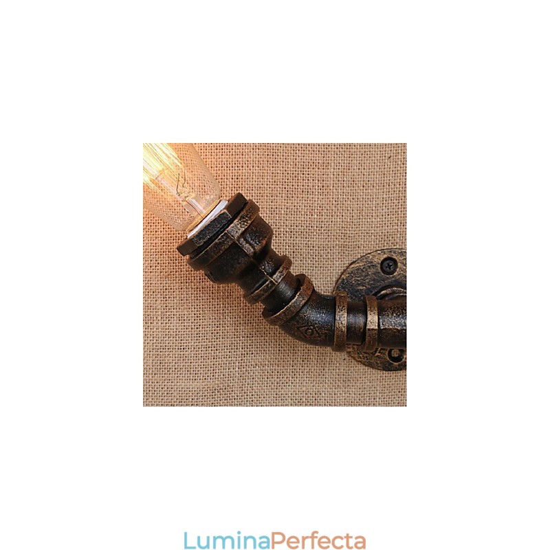 Nostalgia Țeavă de apă simplă Lampă decorativă de perete mică