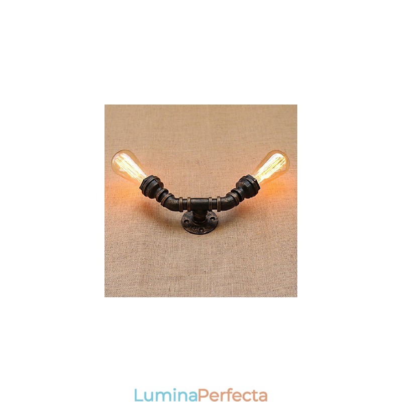 Nostalgia Țeavă de apă simplă Lampă decorativă de perete mică