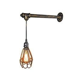 Lampă de perete vintage la mansardă, restaurant, cafenea, coridor, bar, cușcă de fier, lampă de perete, industria Iluminat cu țevi de fier