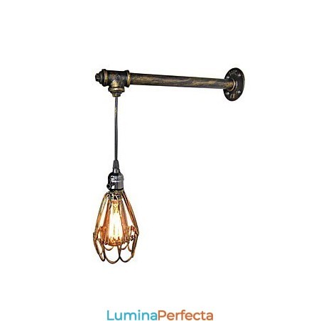 Lampă de perete vintage la mansardă, restaurant, cafenea, coridor, bar, cușcă de fier, lampă de perete, industria Iluminat cu țevi de fier Lampă de perete vintage la mansardă, restaurant, cafenea, coridor, bar, cușcă de fier, lampă de perete, industria Iluminat cu țevi de fier
