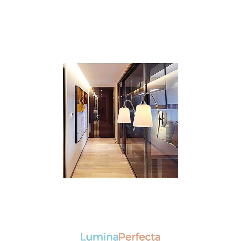 Lampă de perete modernă, minimalistă, din sticlă, pentru culoar de hotel