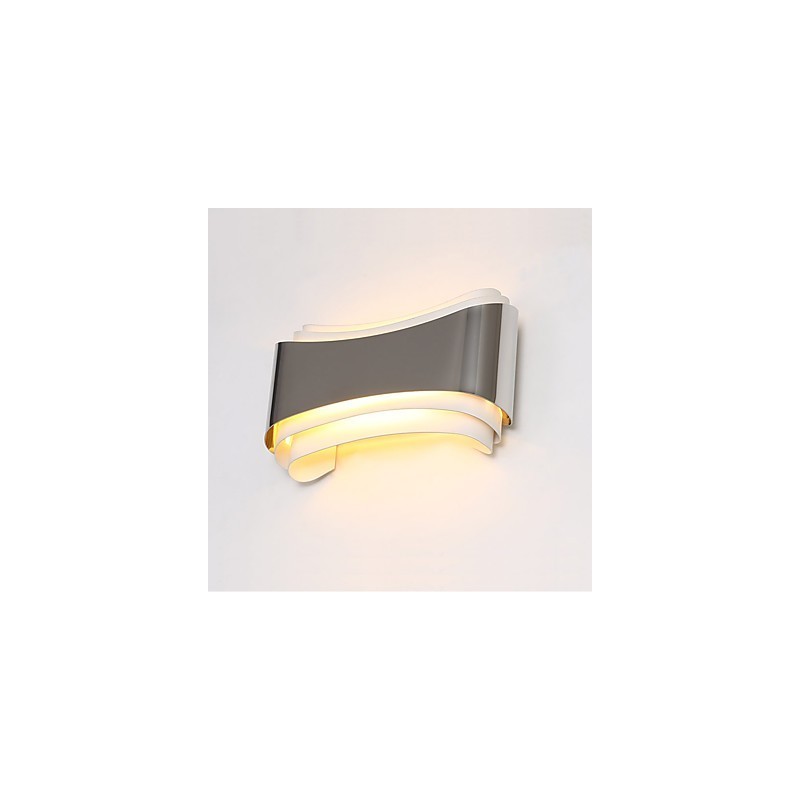 Funcție cromată modernă și contemporană integrată pentru aplice de perete cu lumină ambientală