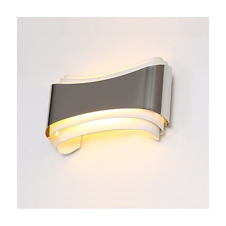 Funcție cromată modernă și contemporană integrată pentru aplice de perete cu lumină ambientală Funcție cromată modernă și contemporană integrată pentru aplice de perete cu lumină ambientală
