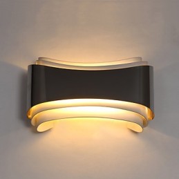 Funcție cromată modernă și contemporană integrată pentru aplice de perete cu lumină ambientală