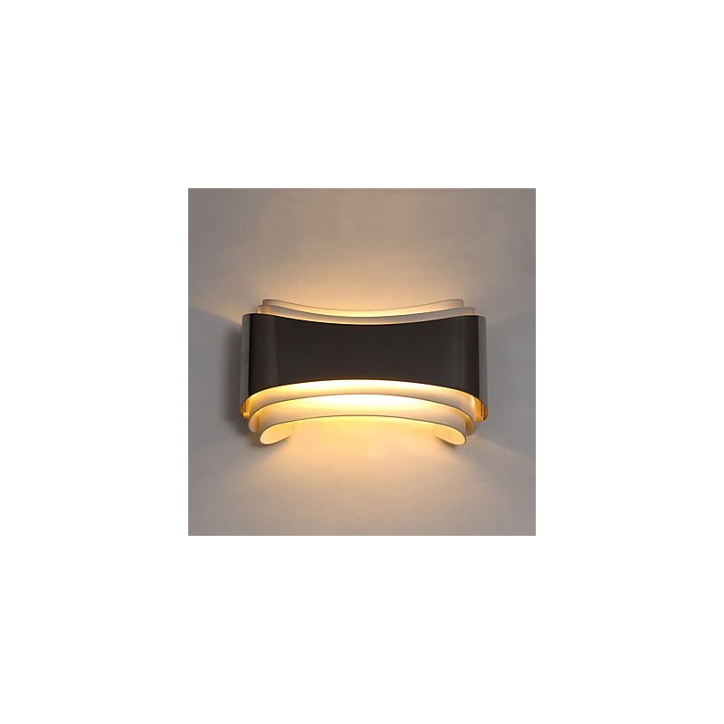 Funcție cromată modernă și contemporană integrată pentru aplice de perete cu lumină ambientală