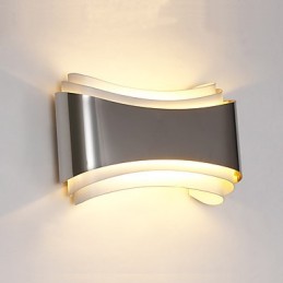 Funcție cromată modernă și contemporană integrată pentru aplice de perete cu lumină ambientală
