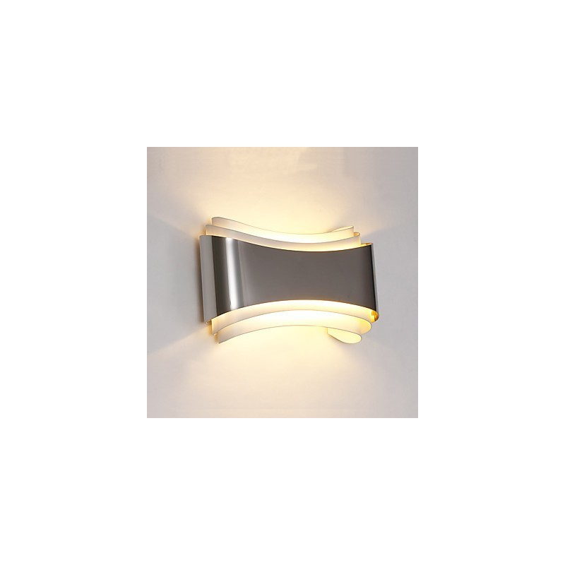 Funcție cromată modernă și contemporană integrată pentru aplice de perete cu lumină ambientală